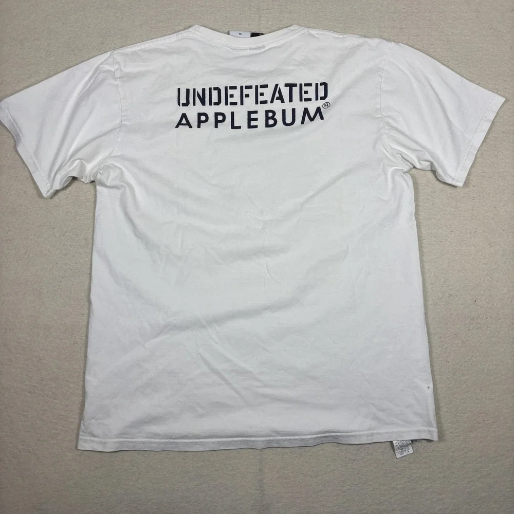 Applebum X Undefeated Shirt Mens XL White‎ Sunset Tally Graphic Tee Streetwear